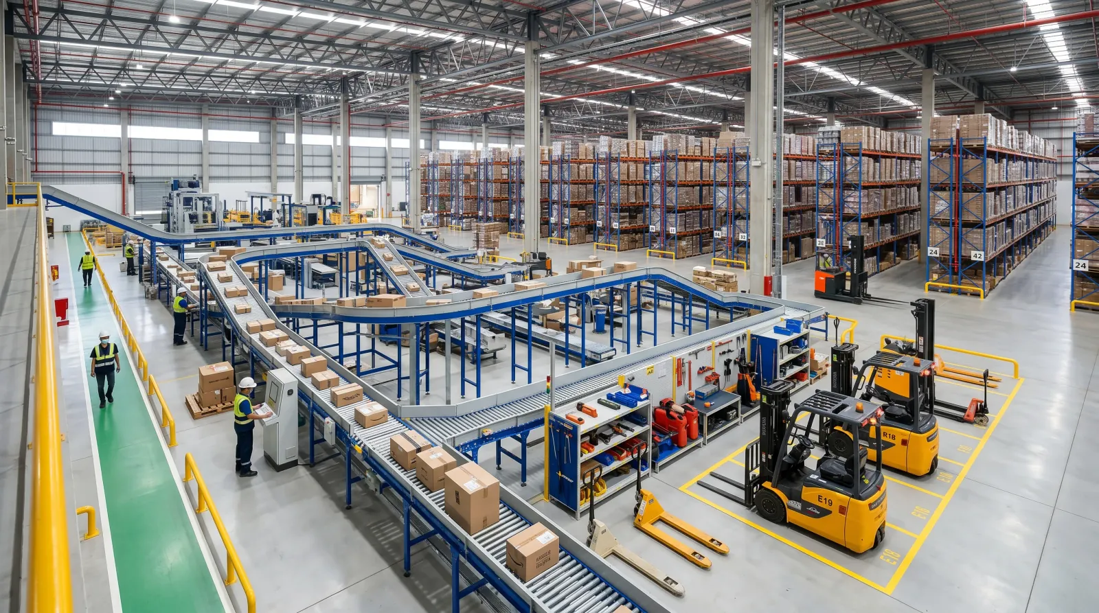 Material handling equipment including conveyor systems in an Indianapolis, IN warehouse